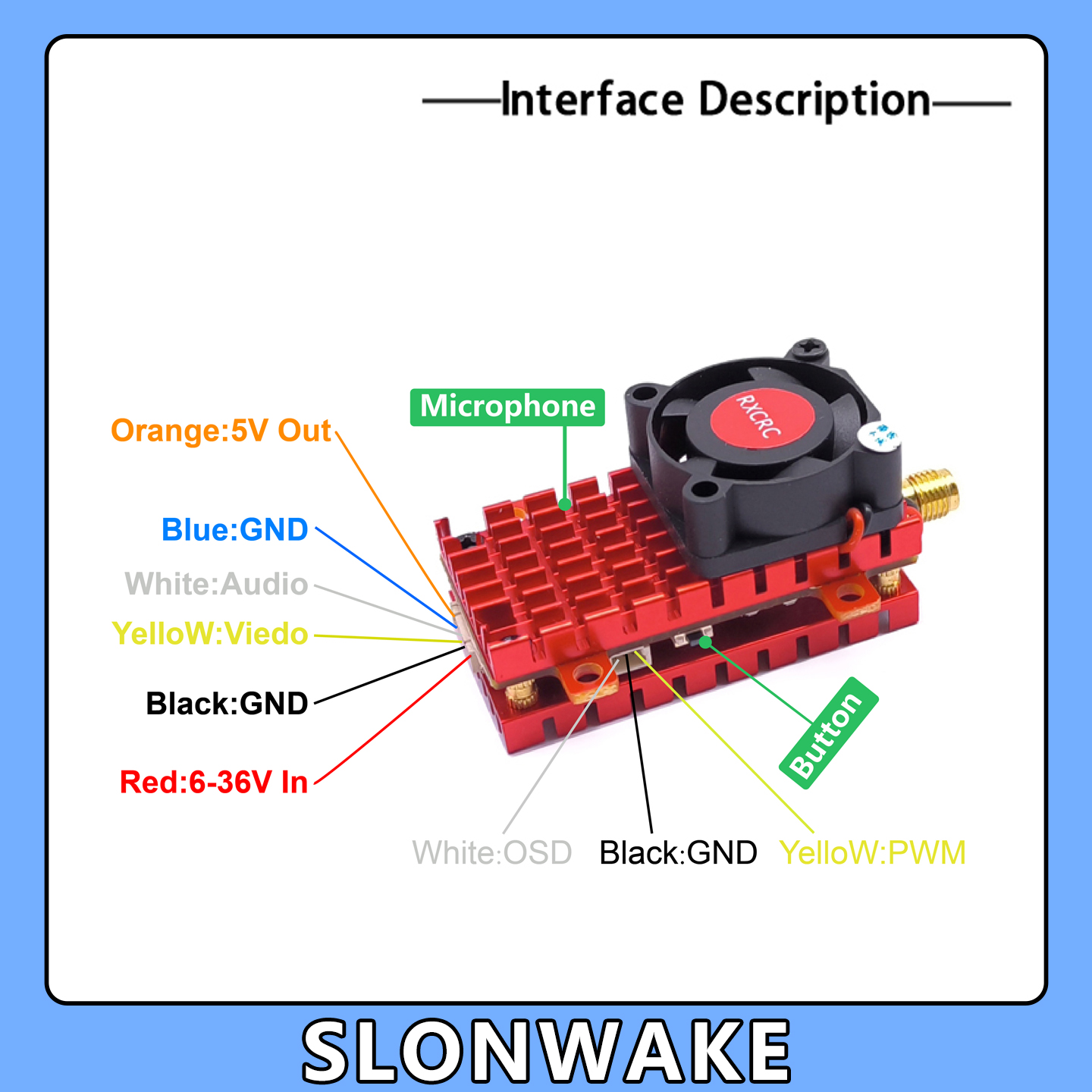SLONWAKE 5.8G 2W VTX FPV 1800T - Drone Cinematic recensione e prezzo