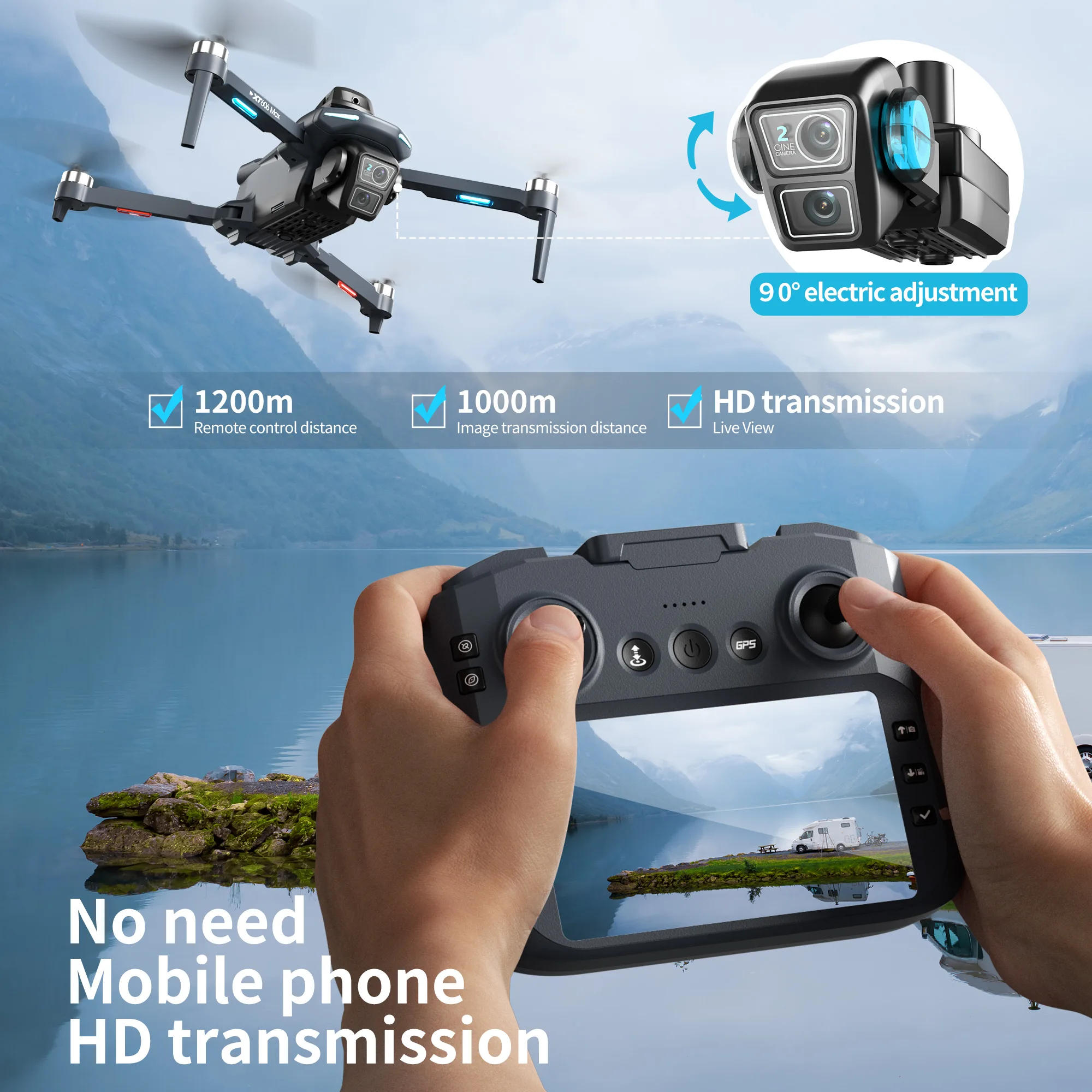 Drone GPS Lenovo XT606 MAX con - Drone Multispectral recensione e prezzo